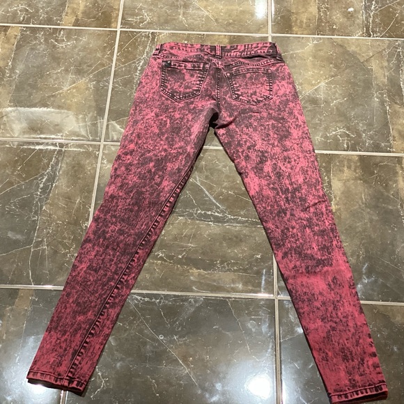 Lovesick Raspberry Acid Wash Denim Jeans - Picture 6 of 7